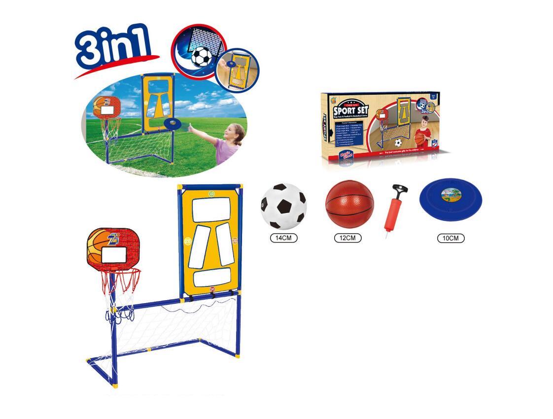 3-in-1 Speelgoed - Basketbal - Voetbal - Frisbee