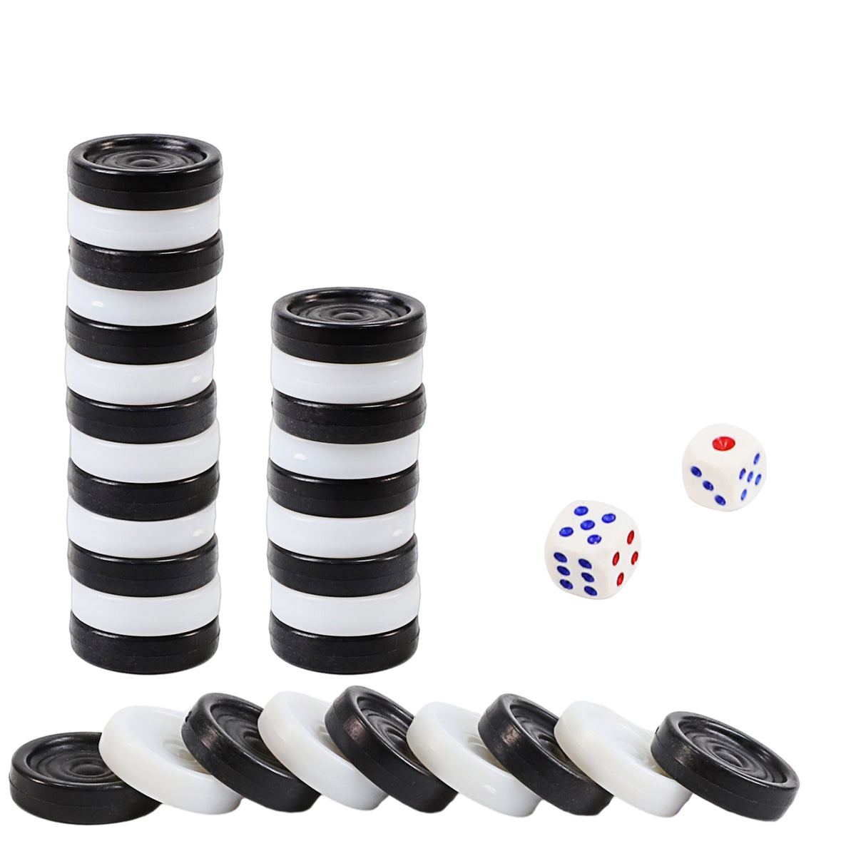 Damstenen en Dobbelstenen - Damschijven - Plastic - 22 mm