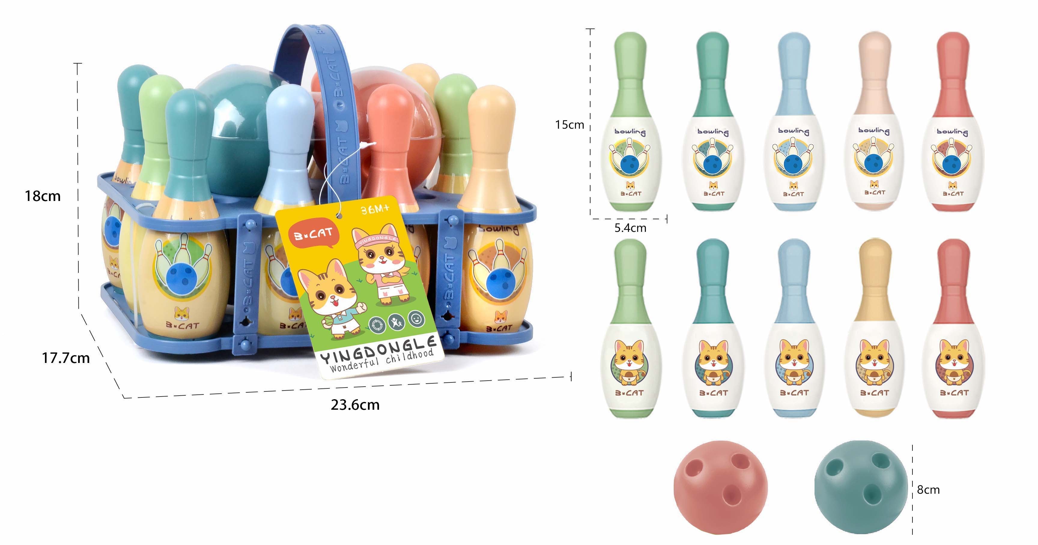 Bowlingset Kinderen - Kegelspel - Bowlingset