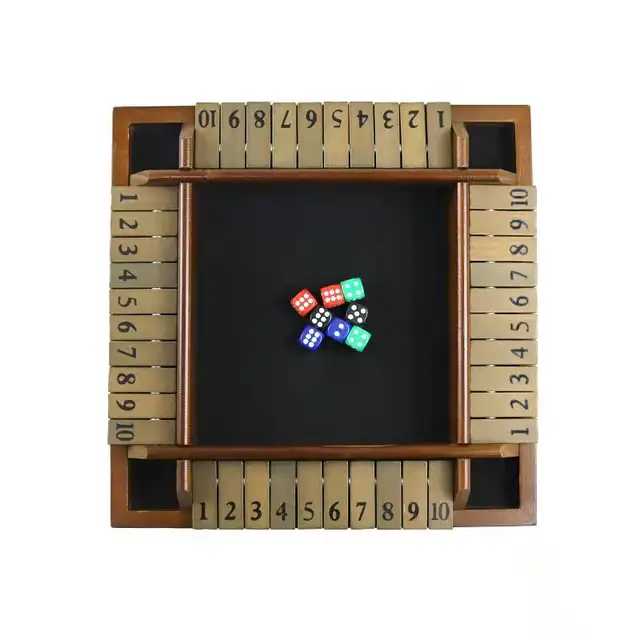 Shut The Box – 4 Spieler – 1 bis 10 – Retro