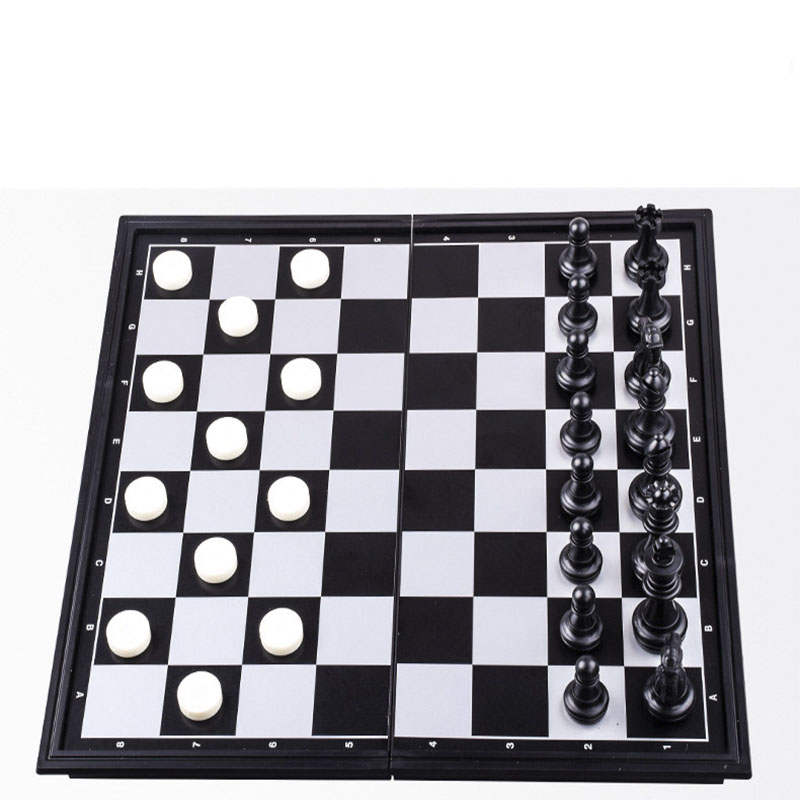 Schachbrett, Schachbrett und Backgammon – 3-in-1-Set – magnetisch