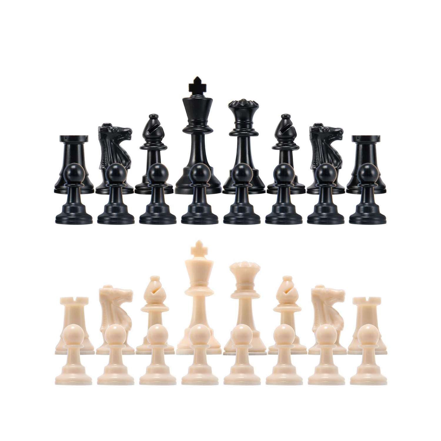Schaakstukken - Plastic - 96 mm