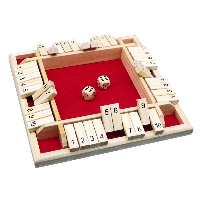 Shut The Box - 4 Spelers - 1 t/m 12 - Rood