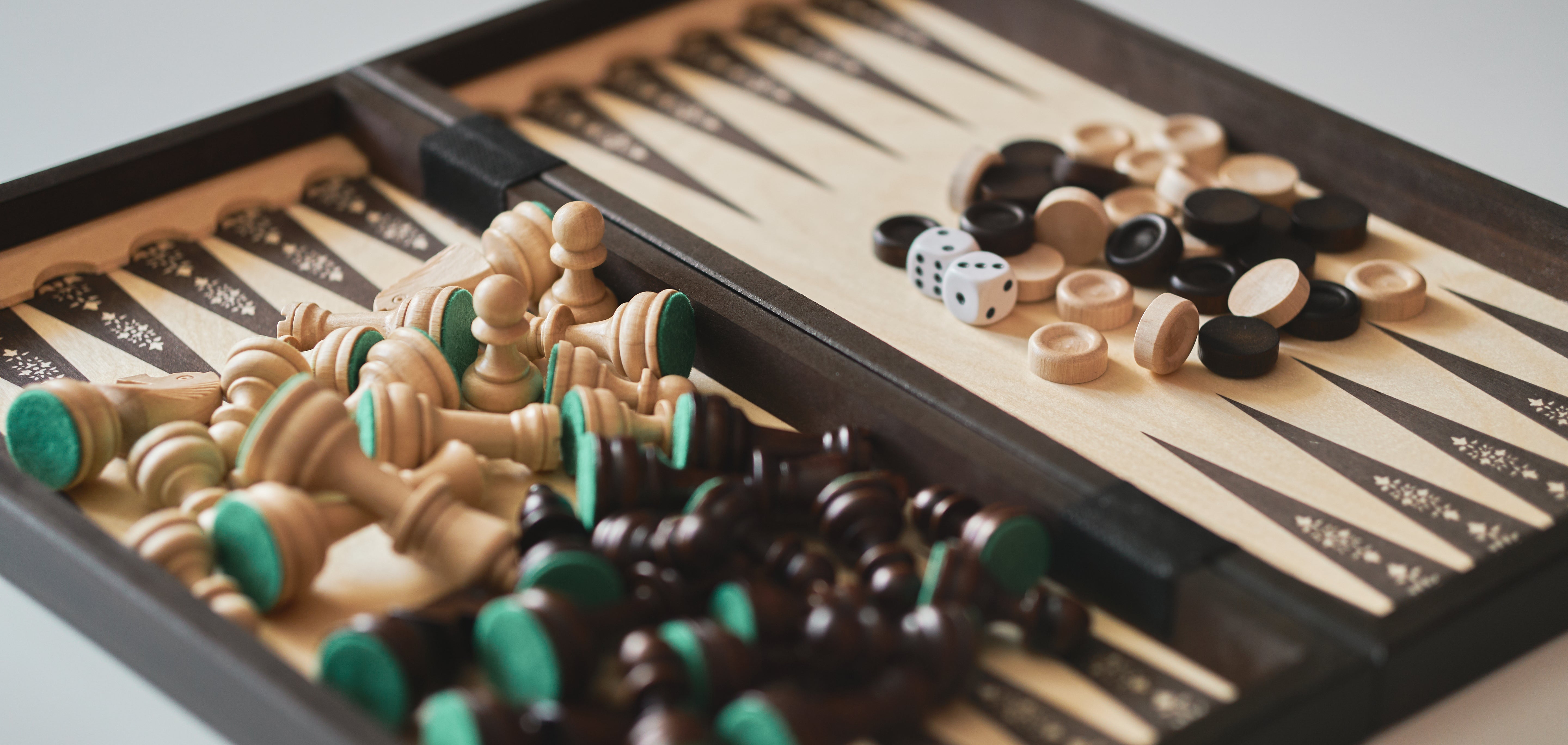 Speelstukken voor Schaken, Dammen & Backgammon