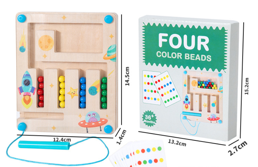 4-Kleuren Puzzel met Magneetpen