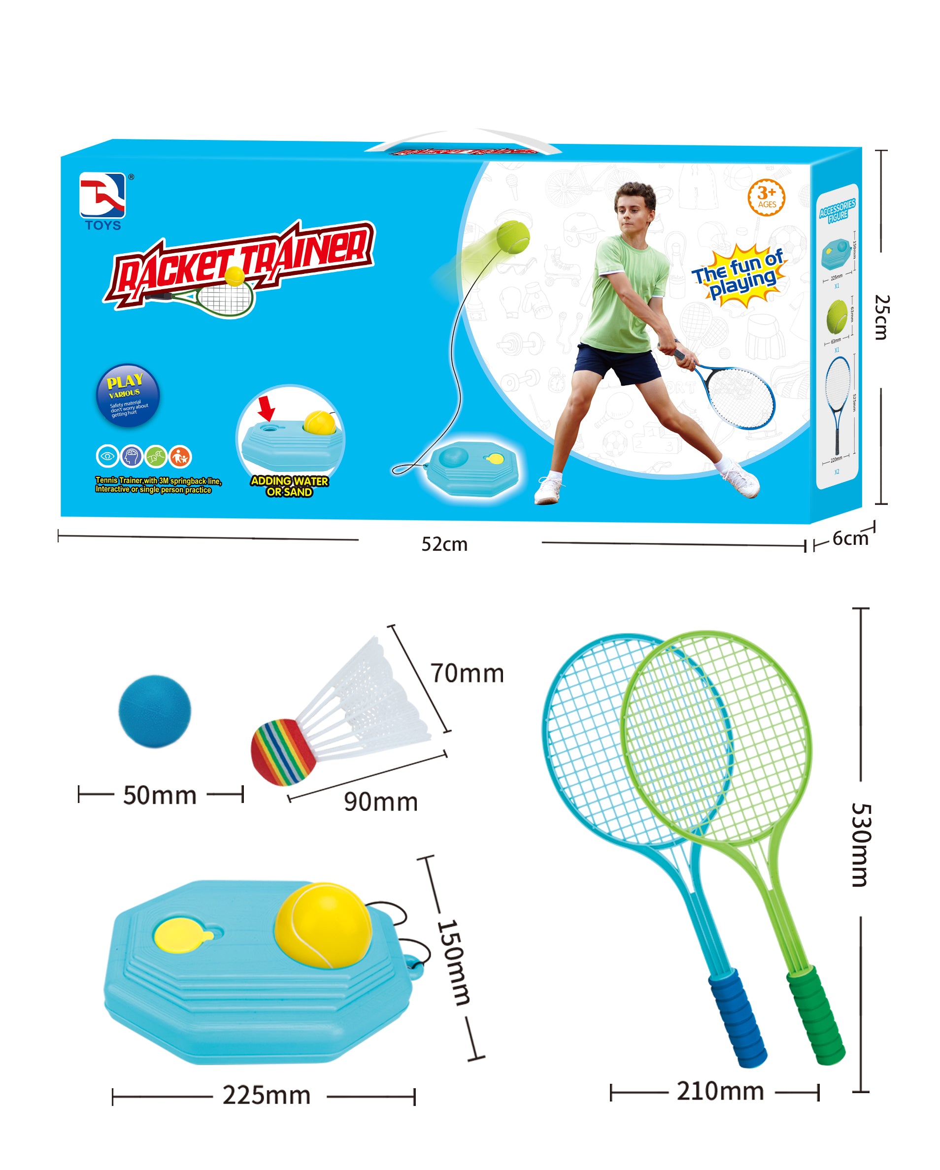 Tennis Trainer Set - Tennis Ball with Elastic