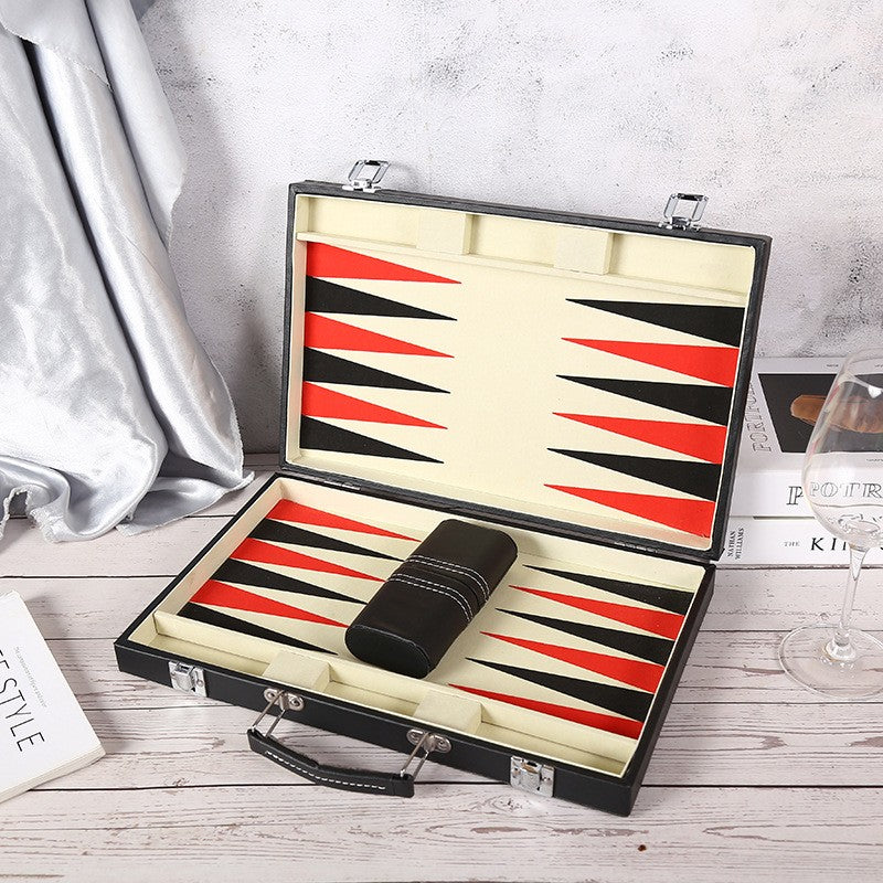 Backgammon-Set – Backgammon-Hülle – Schwarz und Rot