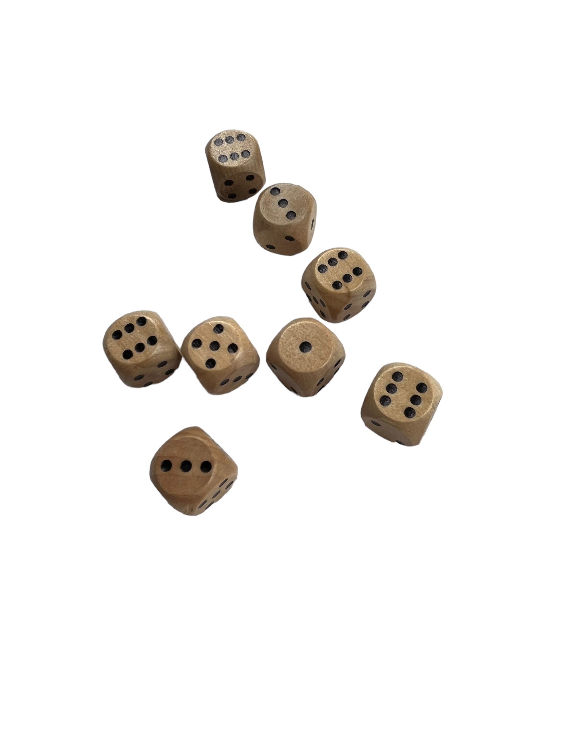 Dice - 8 Pieces - Wood