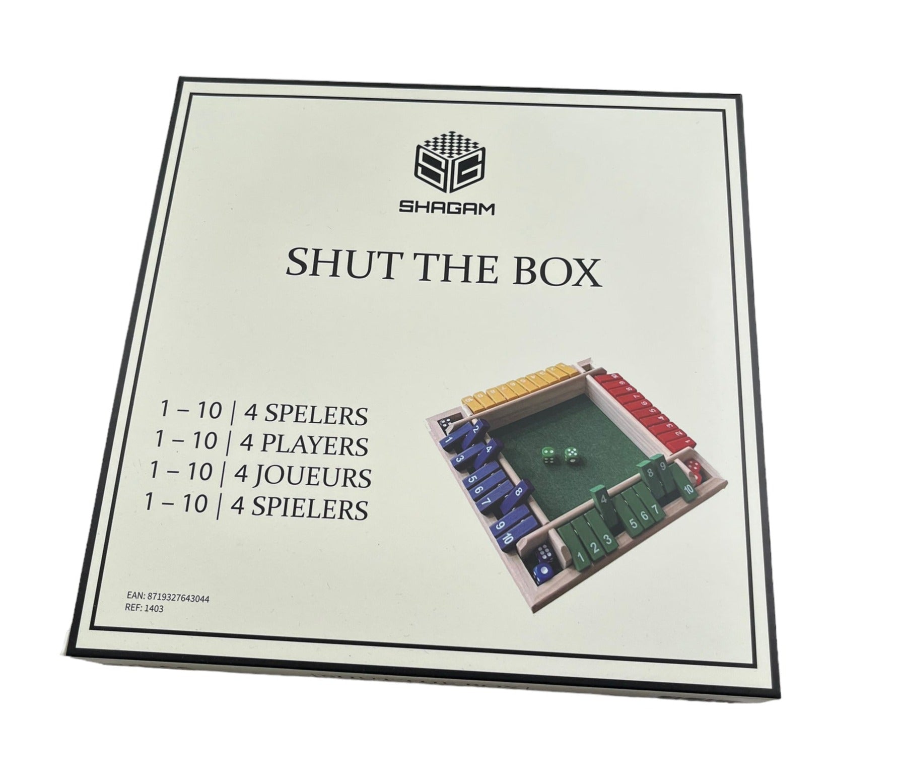 Shut The Box – 4 Spieler – 1 bis 10 – Farbe