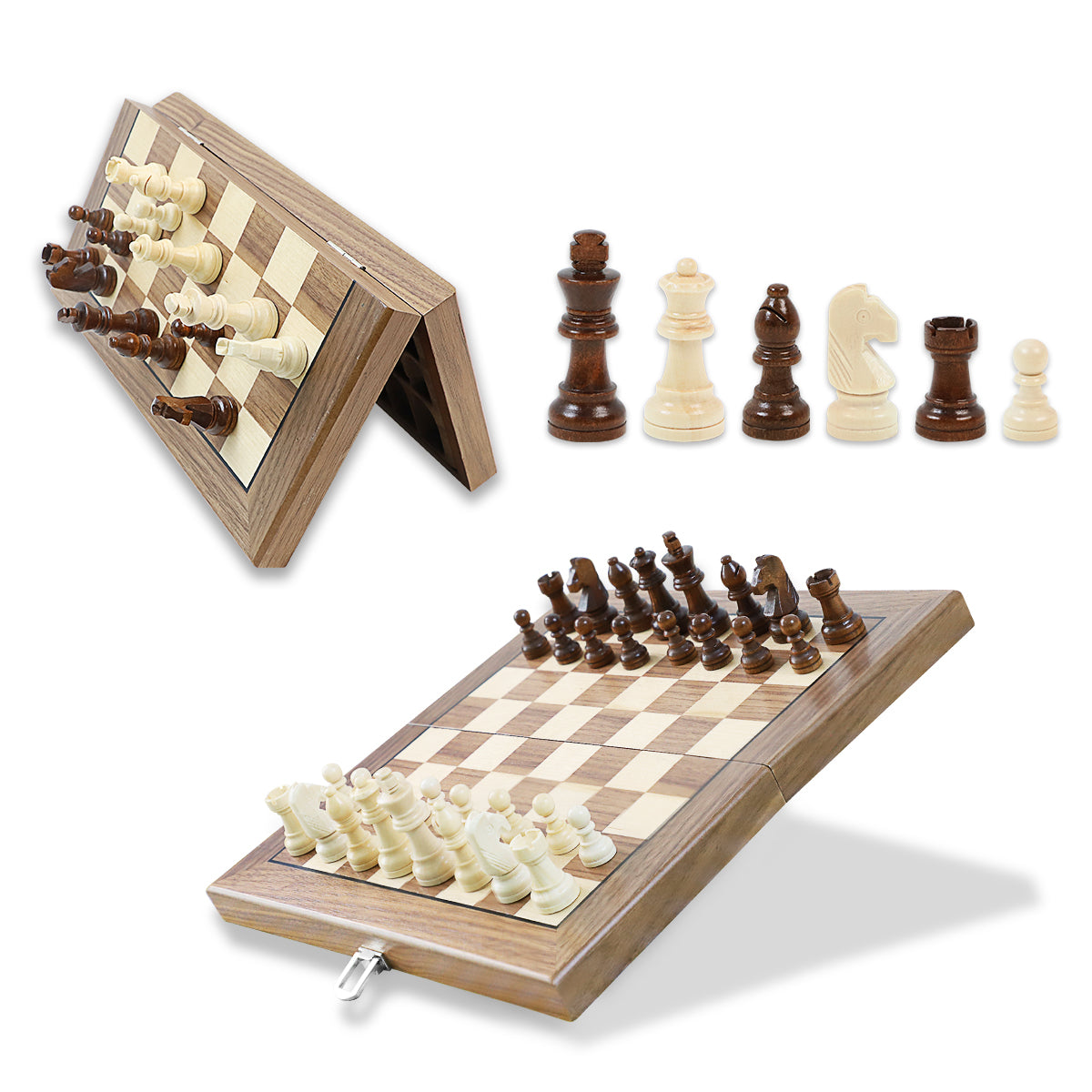 Chess Pieces - Wood - 64mm - Magnetic