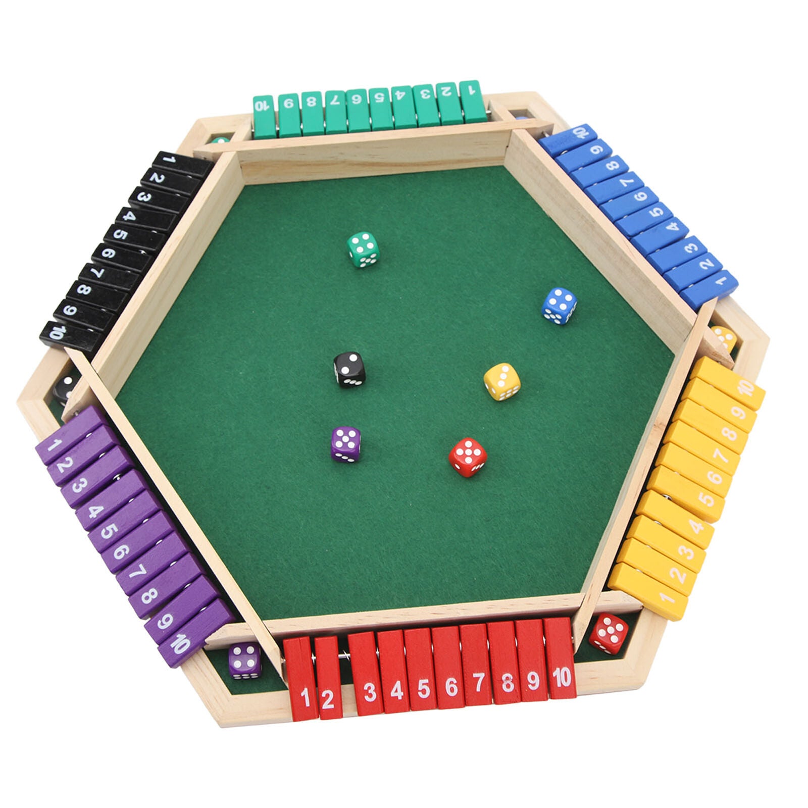 Shut The Box - 6 Players - Color