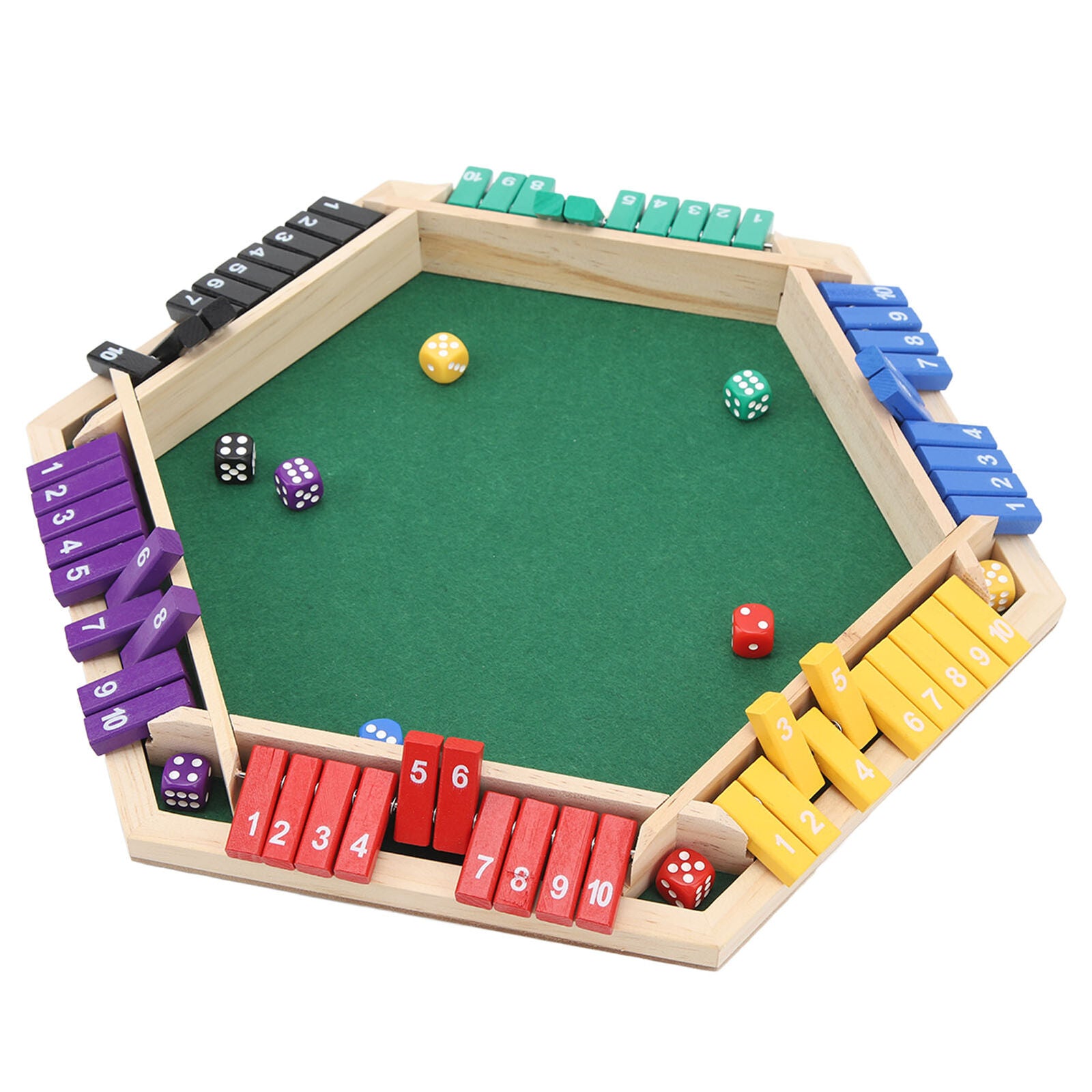 Shut The Box - 6 Players - Color