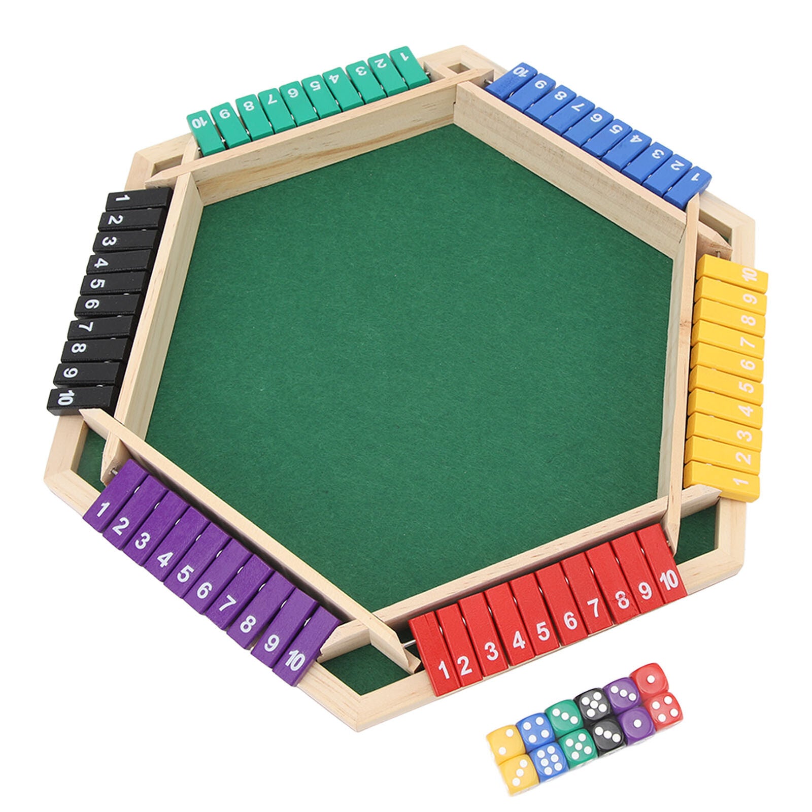 Shut The Box - 6 Players - Color