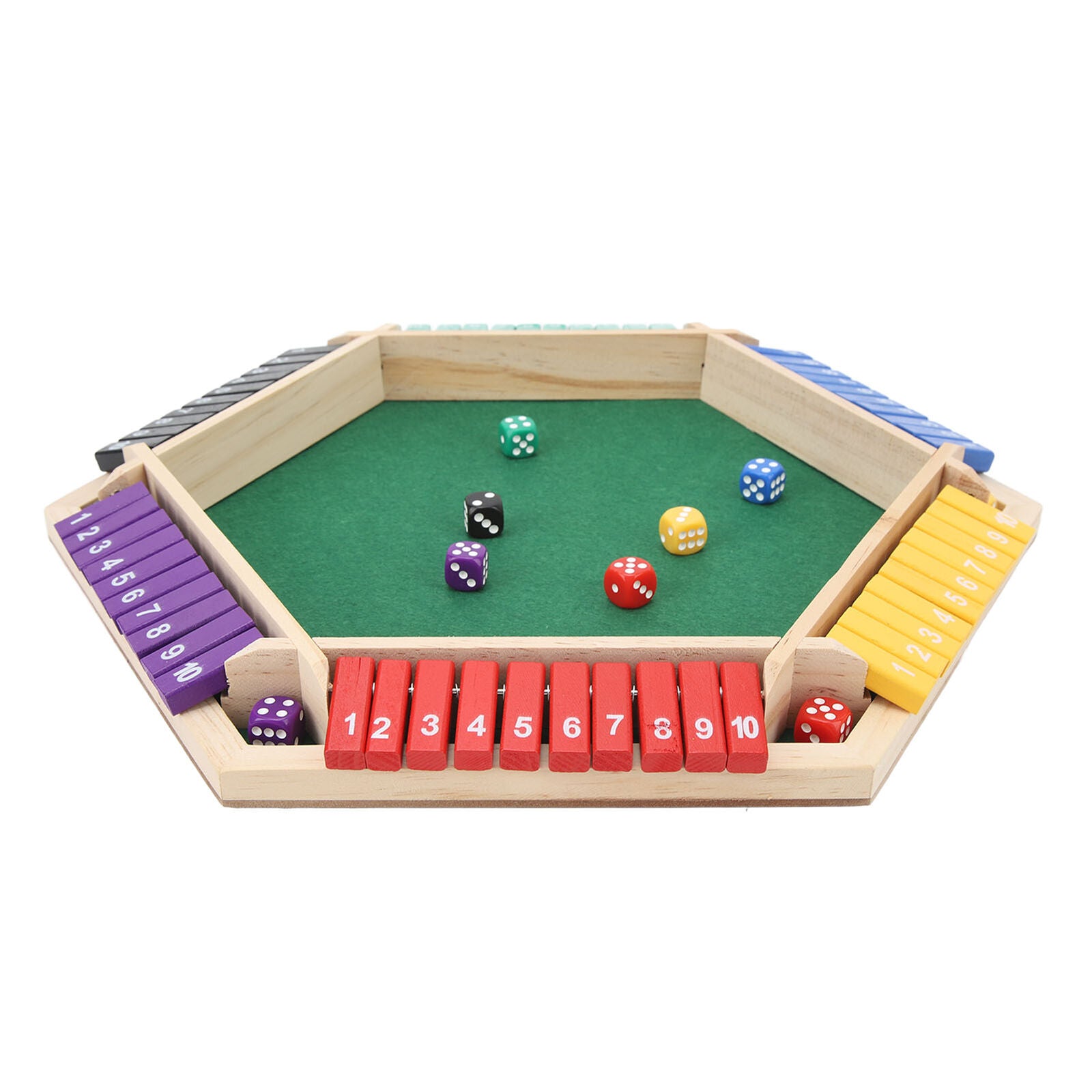 Shut The Box - 6 Players - Color