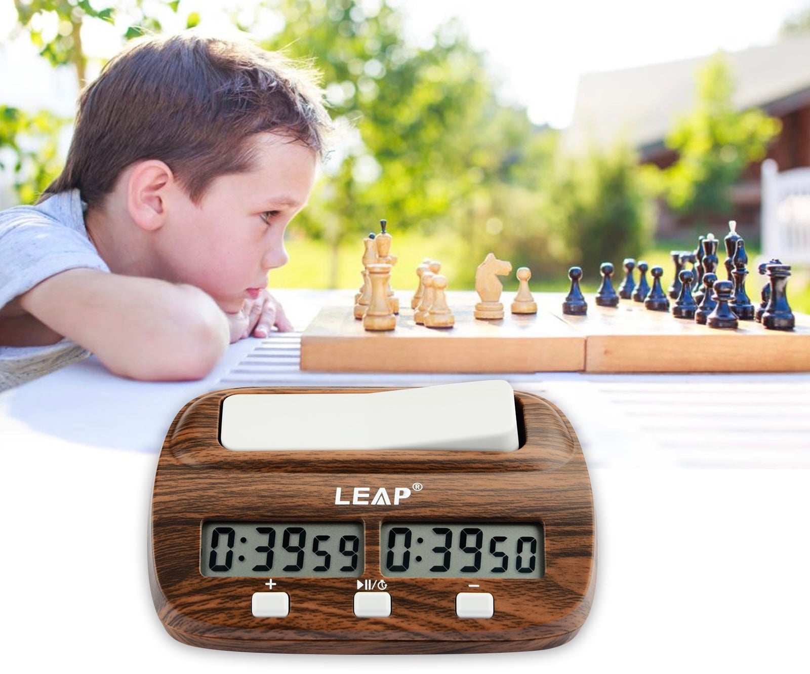 Chess Clock - Digital - Wood