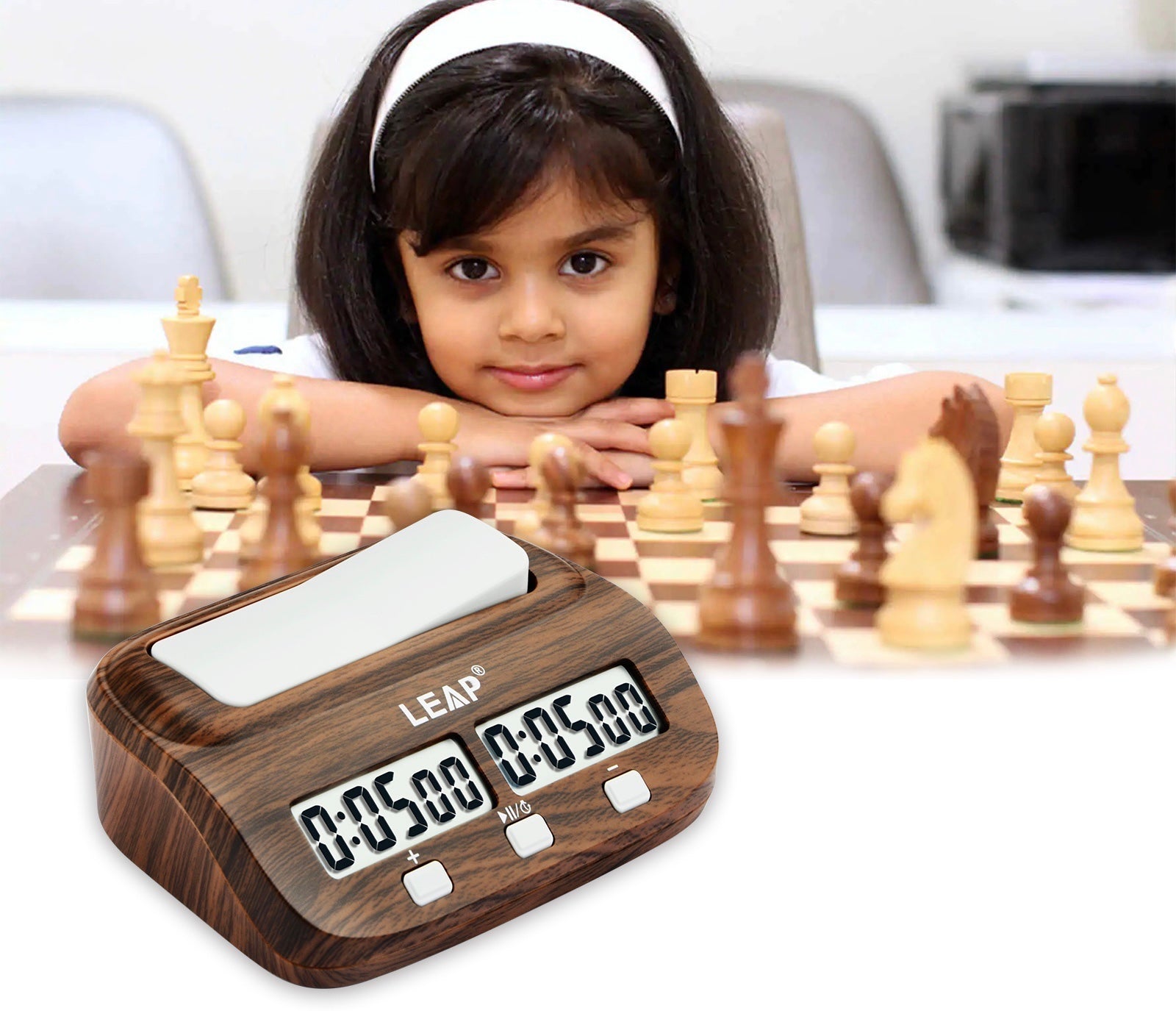 Chess Clock - Digital - Wood