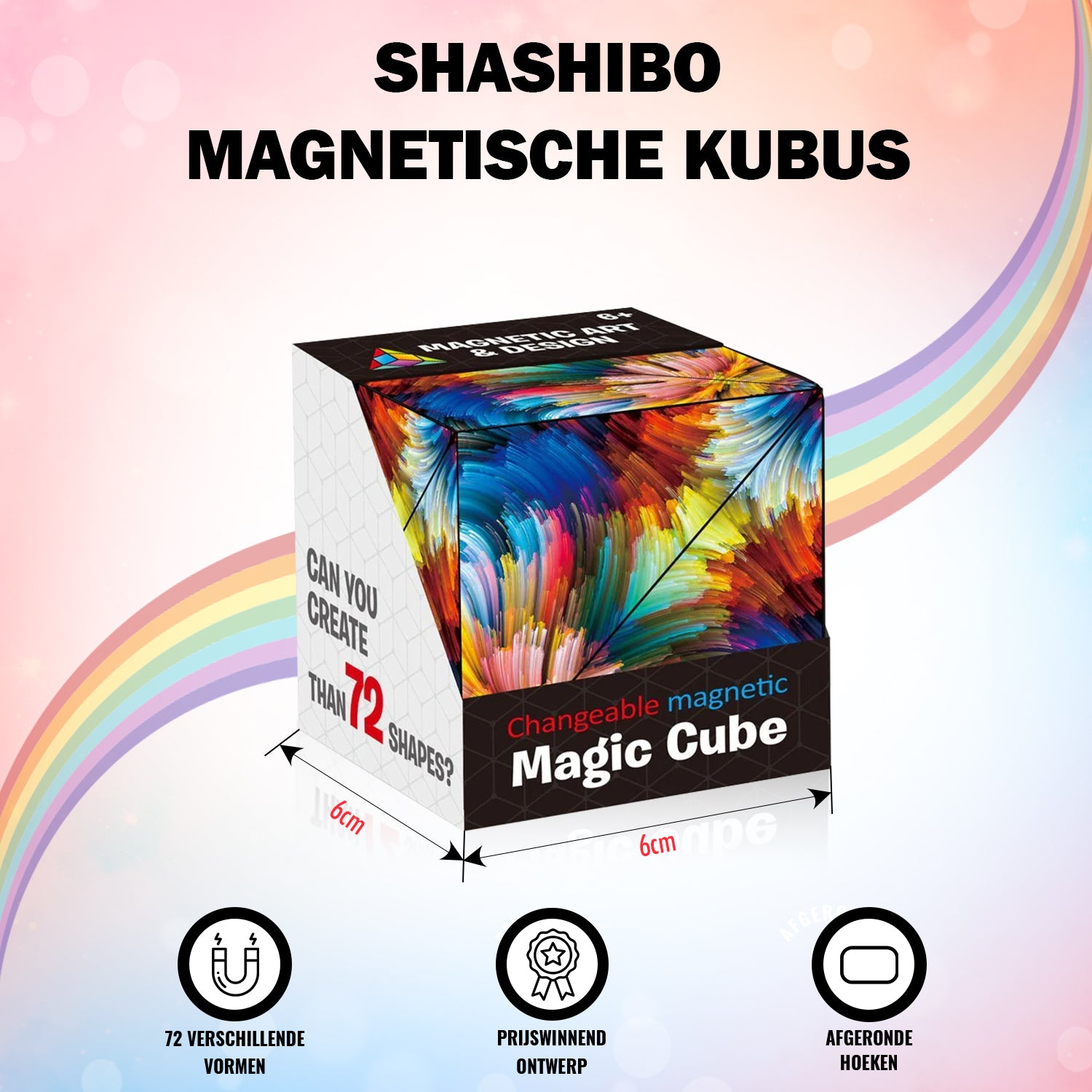 Magnetischer Würfel - Regenbogen