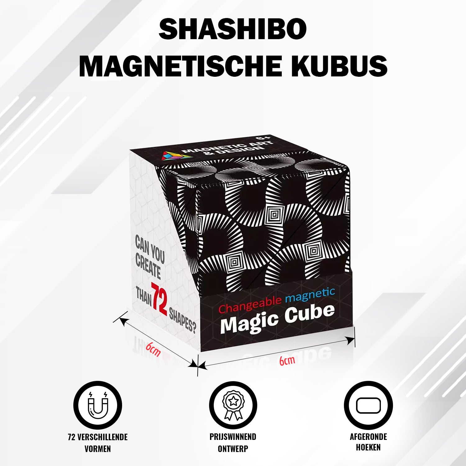 Magnetische Kubus - Zwart & Wit