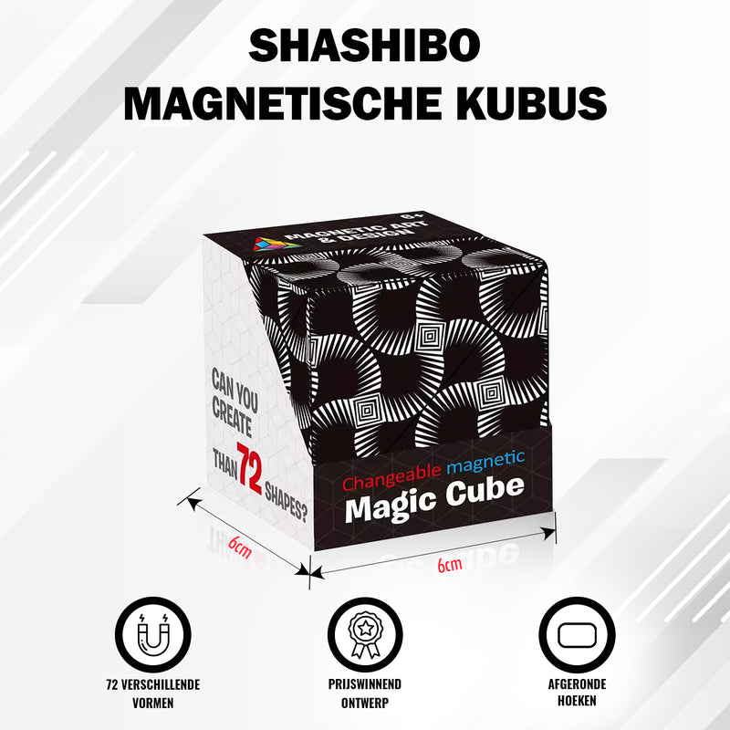 Shashibo Magnetische Kubus - Zwart & Wit
