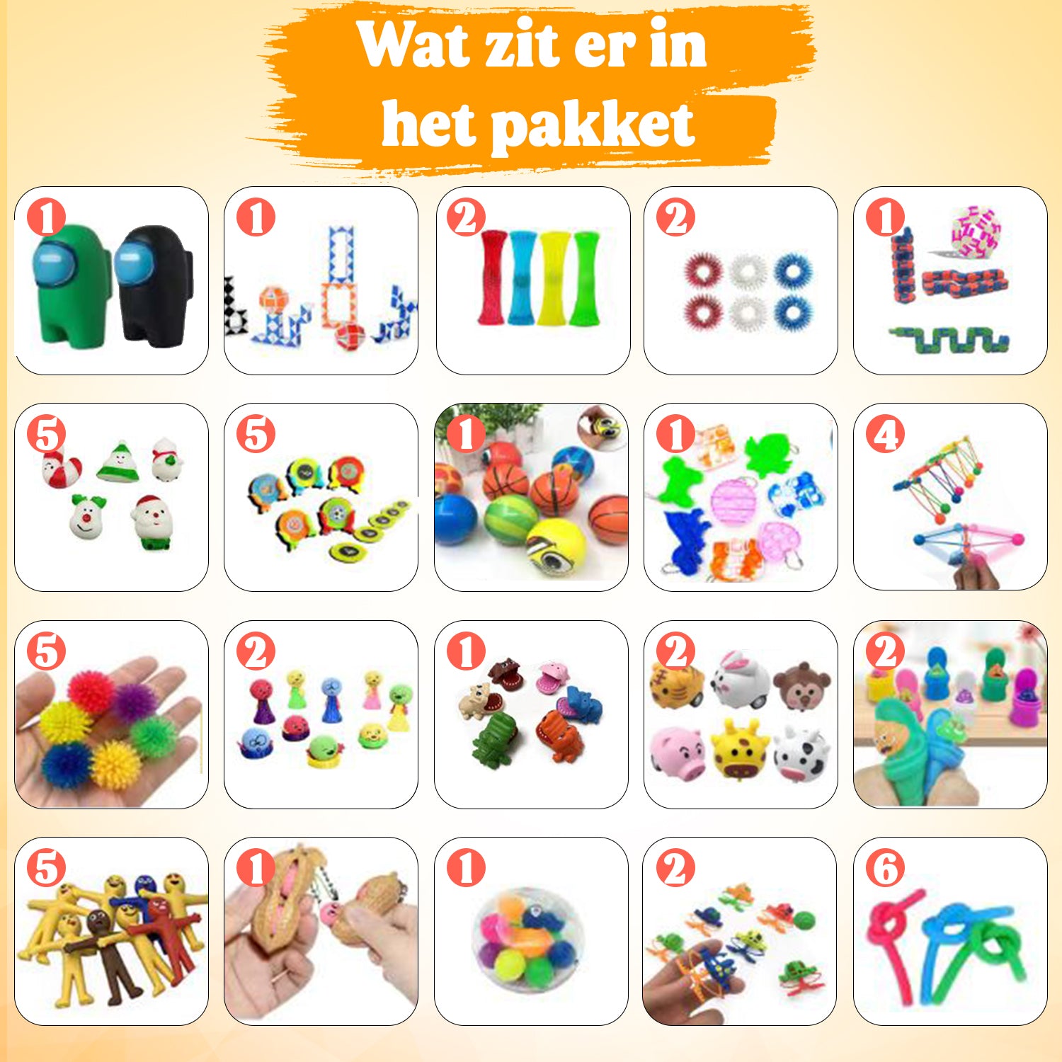 Fidget-Spielzeug-Paket – Fidgets – 50 Stück