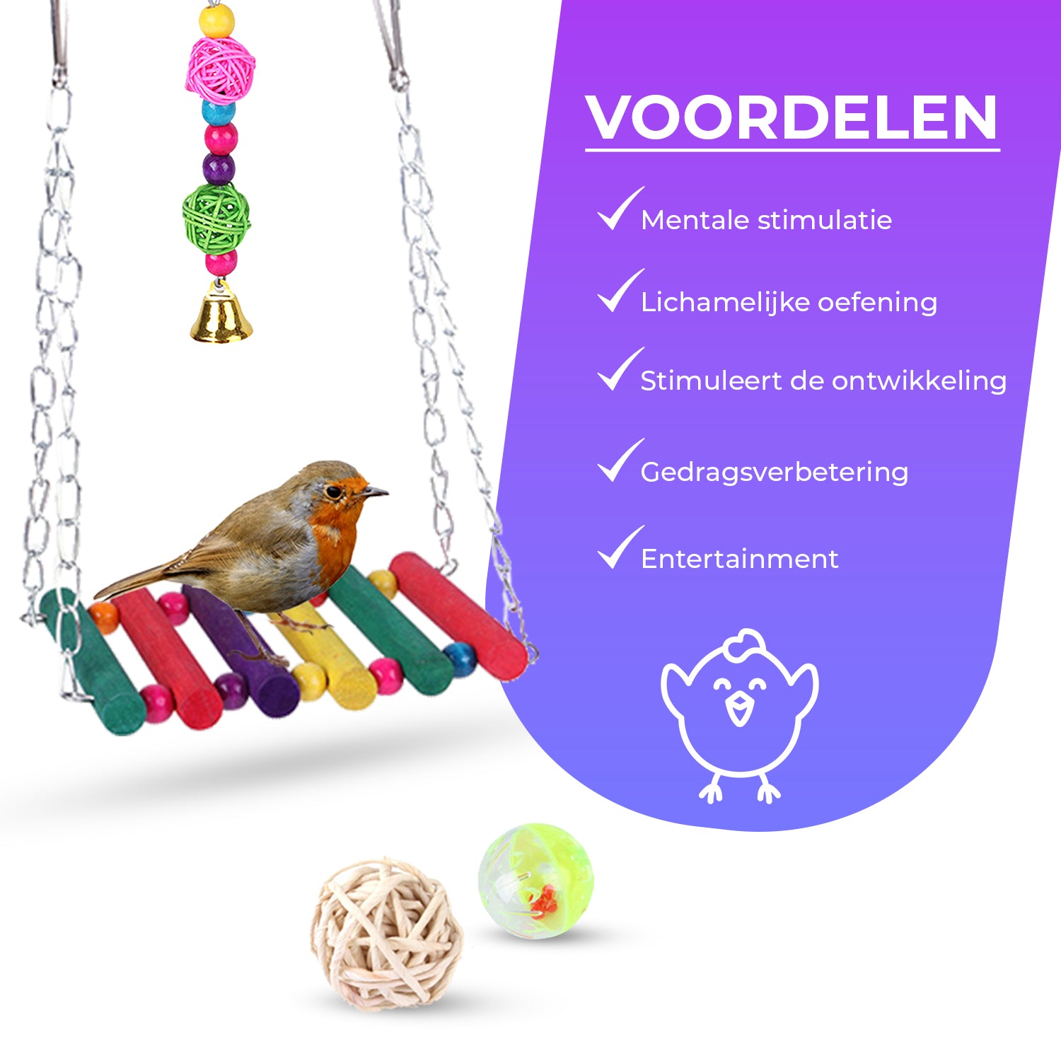 Bird Toys - 14 Pieces