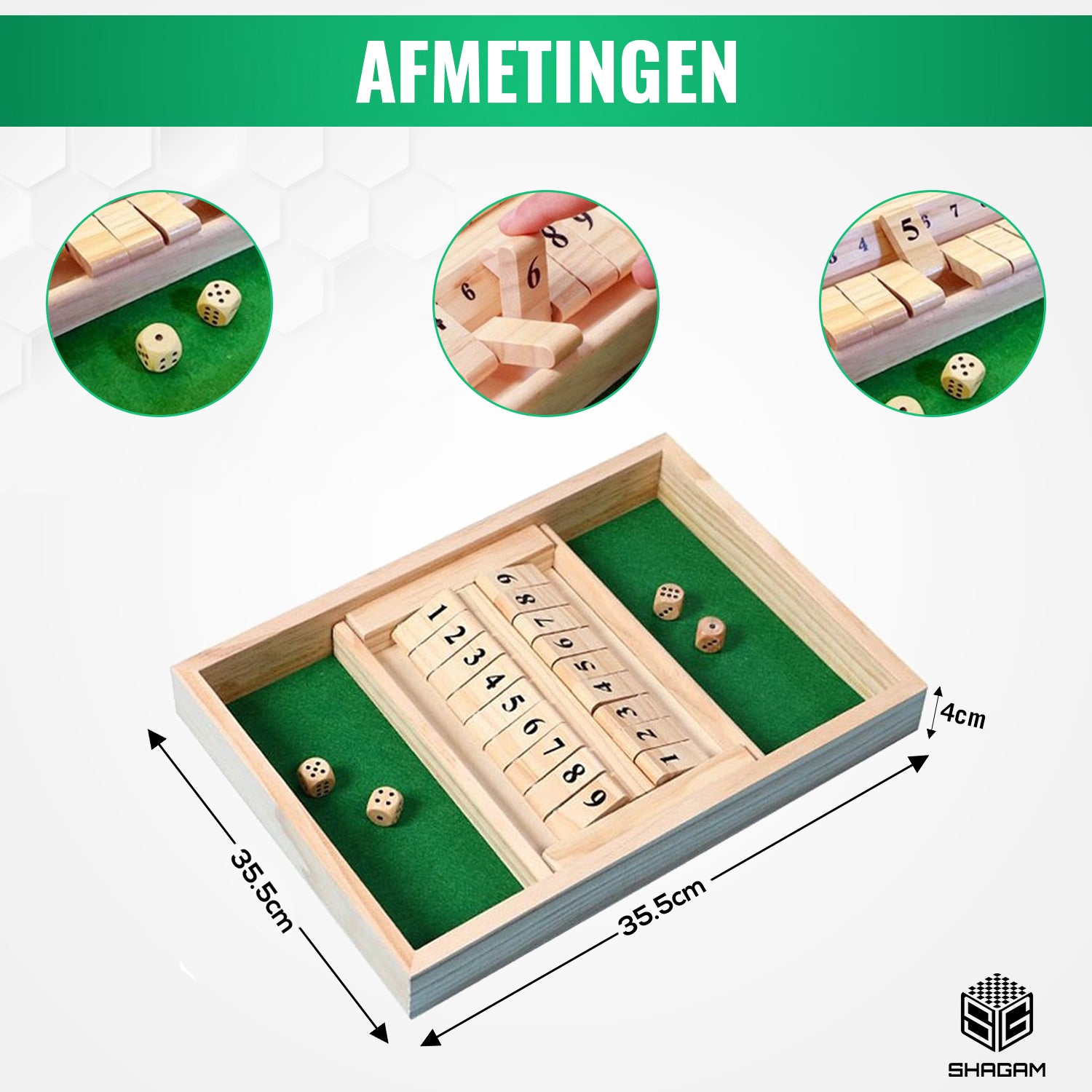 Shut The Box - 2 Spelers - 1 t/m 12