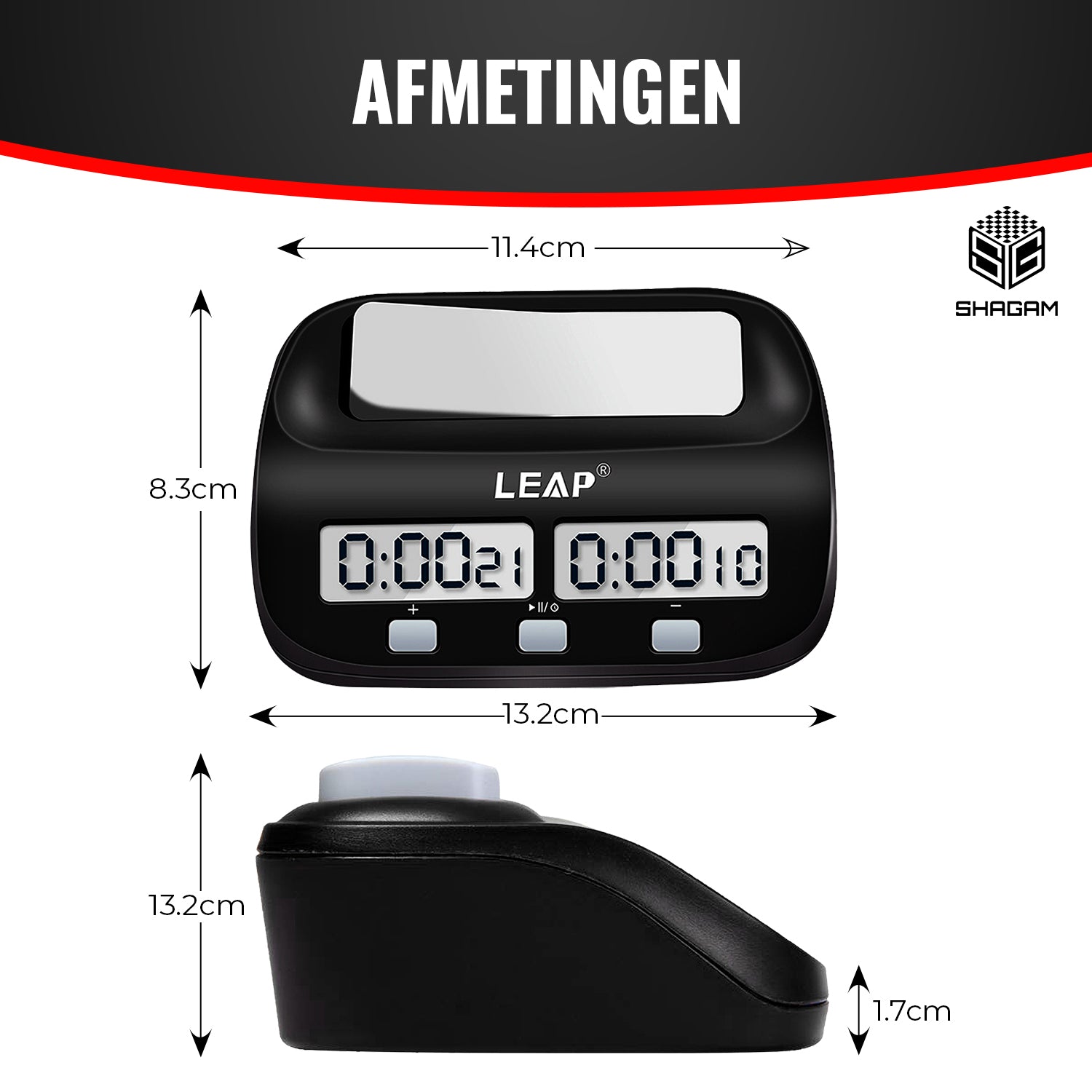 Chess Clock - Digital - Black