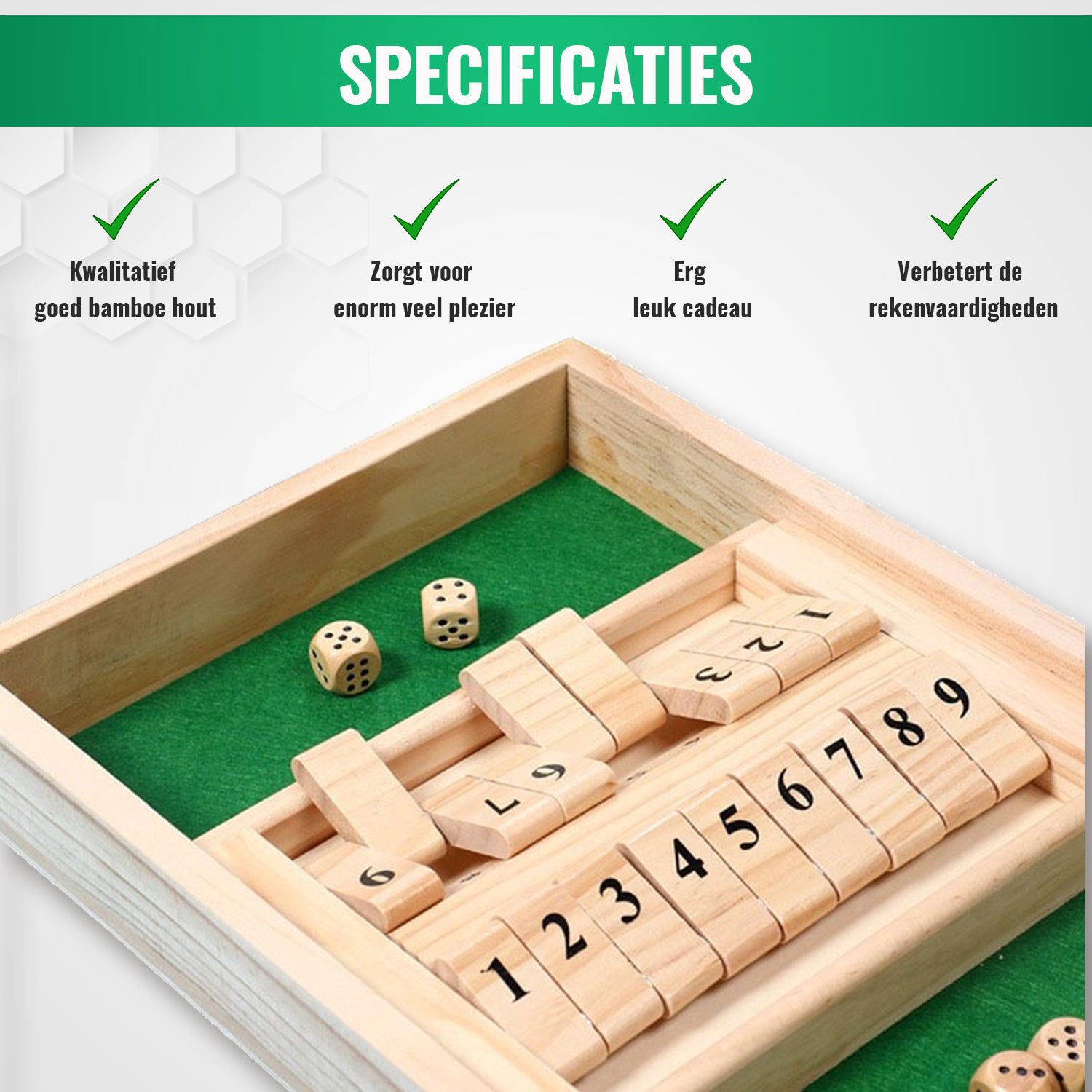 Shut The Box - 2 Players - 1 to 12