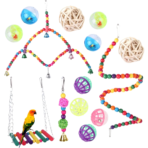 Bird Toys - 14 Pieces