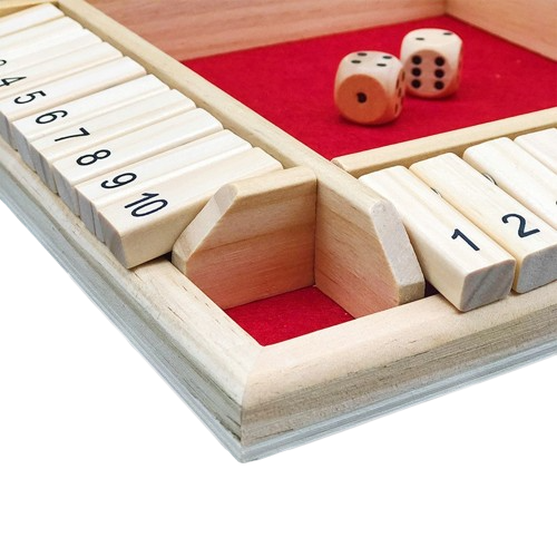 Shut The Box - 4 Players - 1 to 12 - Red