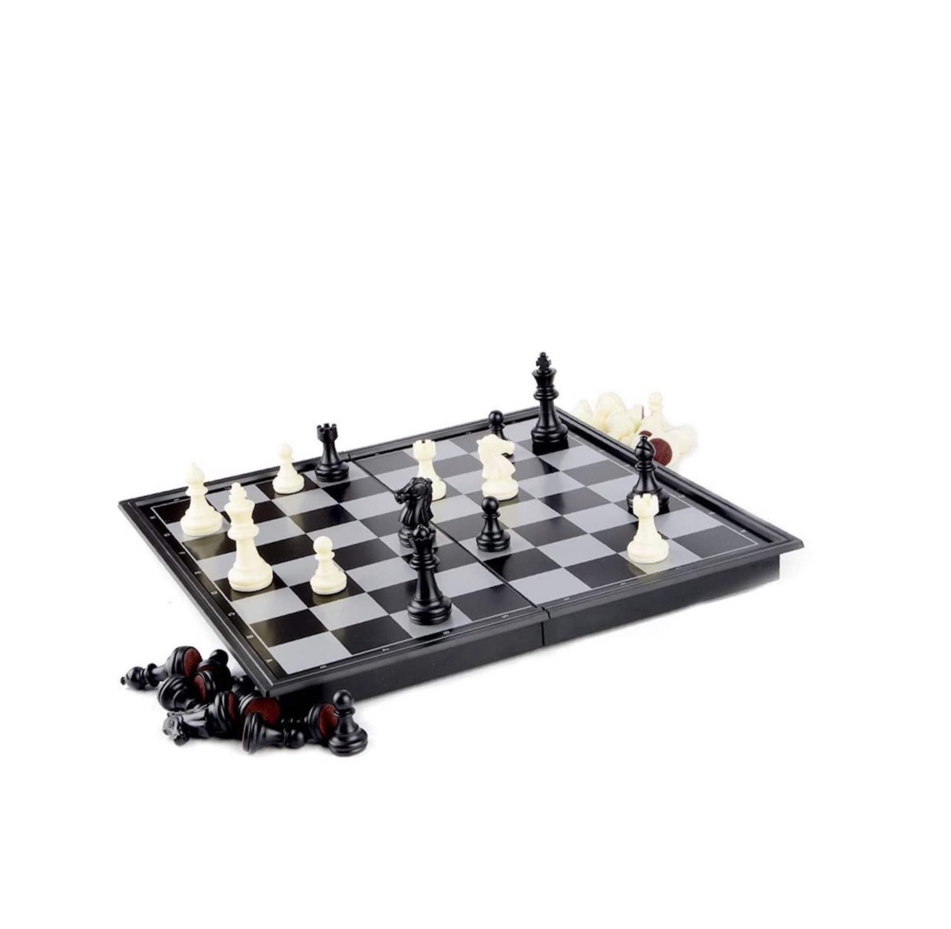 Chessboard, Checkerboard &amp; Backgammon - 3-in-1 Set - Magnetic